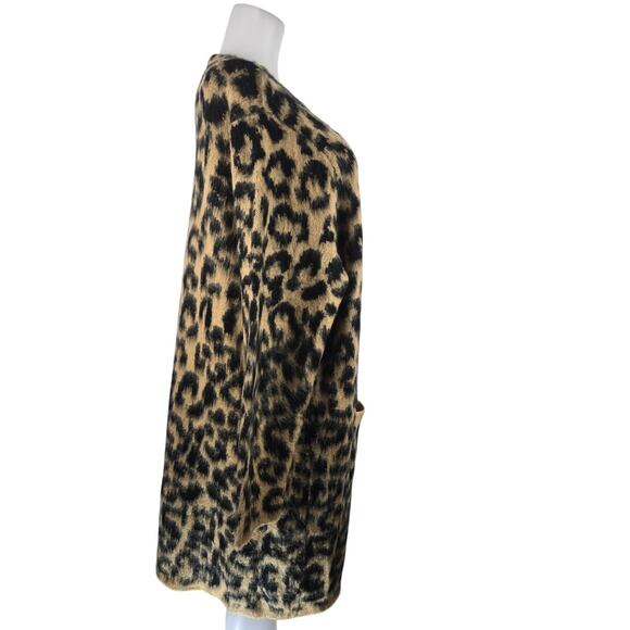 Torrid Insider Long Line Lepard Print Tight Knit Open Cardigan Women's 4-4X NWT - Picture 4 of 6